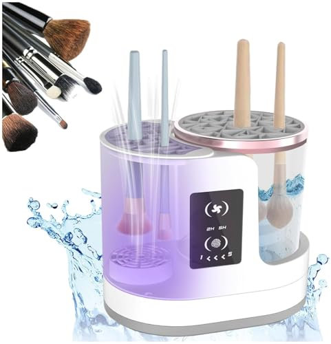 Make Up Pinselreiniger,Elektrischer Make-up Pinselreiniger und Trockner, Automatic Electric Makeup Brush Cleaner mit Touch-Taste, Make-up-Pinselreinigung mit Lufttrocknungsfunktion