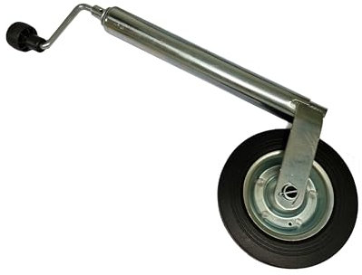 Heavy Duty Caravan Jockey Wheel 60MM (Trailer Metal Rim Wind Up Handle)