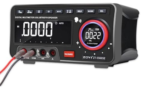ZOYI Multimetro 5566SE con altoparlante Bluetooth Transistor Tester 19999 Conteggi AC/DC Temperatura Frequenza Misurazione Capacità Resistenza Calibratore multifunzione