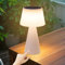 meoaow Tischlampe Solar LED Tischleuchte Kabellos - Akku Tischleuchte mit USB-C Touch Dimmbar 3000K - 5000K Weiß Nachttischlampe 3600mAH Aufladbar für Wohnzimmer Schlafzimmer Outdoor
