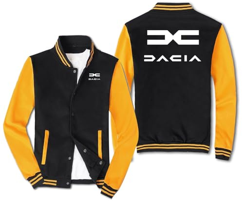 ZQSLFCCW Giacca da College da Uomo per D.A.C.I.A Unisex Stile Aviatore Leggero Abbigliamento Sportivo Divisa da Baseball Universitaria con Bottoni Cardigan Casual