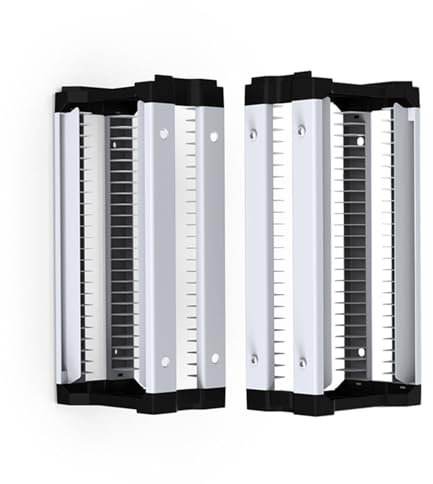 Étagère de rangement universelle pour jeux sur console - 23 jeux Blu-ray - Pour PS4, PS5, Xbox Switch - Blanc et noir
