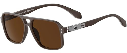 SIPLION Sonnenbrille Herren Polarisiert Rechteckig UV400 TR90 zum Fahren | Leichte Vollrandfassung mit TAC-Gläsern, Integrierten Nasenpads und Flexiblen Scharnieren für Reisen, Wandern und Alltag