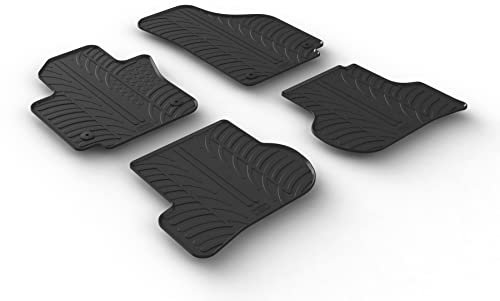 Satz Gummimatten kompatibel mit Seat Altea inkl. XL 2004- (T Profil 4-teilig + Montage-clips)