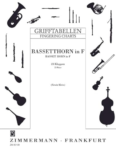 Grifftabelle für Bassetthorn in F: Bassetthorn in F.