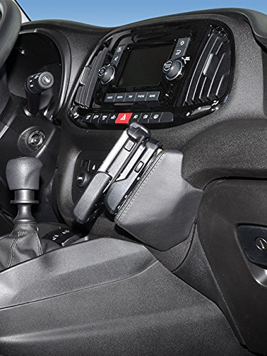KUDA Handyhalterung passend für FIAT Doblo ab 2015 - Telefonkonsole für Smartphones, Handy, Navi und mehr - Echtlederkonsole, schwarz, 1990