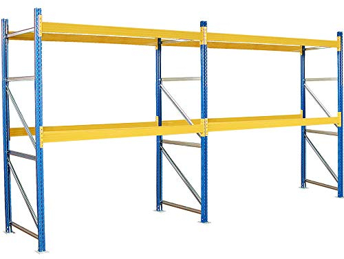 BRB Palettenregal mit 4 Paar Tragbalken, HxBxT 3000x5710x1100 mm, Fachlast 2600 kg/Tragbalkenpaar