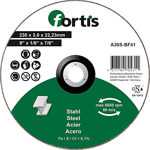 FORTIS Trennscheibe Stahl 230 x 3,0mm gerade