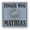 die stadtmeister Kühlschrankmagnet Finger Weg - Mathias (BZW. Wunschname) Silber