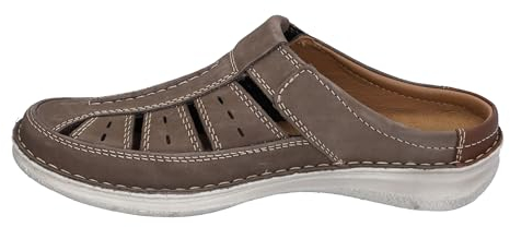 Josef Seibel Herren Slipper Anvers 76,Weite K (Extra weit),Wechselfußbett,Mokassins,Halbschuhe,Schlupfschuhe,Loafer,grau-Kombi,43 EU