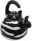 UPware Enamel on Steel Whistling Tea Kettle, Stovetop Teakettle (2.1 Quart, Black Cat)