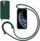 GoodcAcy Handykette Handyhülle für iPhone 11 Pro,Smartphone Necklace Hülle mit Band Schutzhülle mit Kette zum umhängen Halskette Flüssig Silikon Case für iPhone 11 Pro,Grün