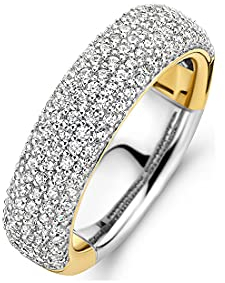 Ti Sento - Milano Damen-Damenring 925er Silber Zirkonia 62 Bicolor 32018788