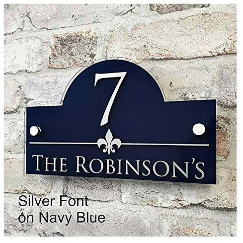 Anpassen Adress Plaketten & House Schilder Tür & Name Plates Hausnummer (Color : Blue, Size : 150x250mm)