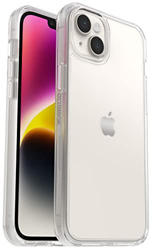 OtterBox iPhone 14 Plus Symmetry Series Case - CLEAR, ultra-sleek, wireless charging compatible, raised edges protect camera & screen