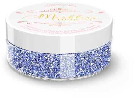 MARBLERS Cosmetic Grade Fine Twinkle Glitter [ICY Blue] 0.18oz (5g) | Non-Toxic | Vegan | Cruelty-Free | Eyeshadow, Nail Polish, Nail Art | Festival, Rave & Party Makeup | Body & Face
