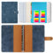 Leder Notizbuch Binder A5,PU Leder Nachfüllbares Notizbuch Ringbuch A5 Tagebuch Gepunktetes Papier Echtleder Innentaschen für Reisearbeit und Organizer,Geschenk für Mädchen, Jungen (Blau 23x17cm)