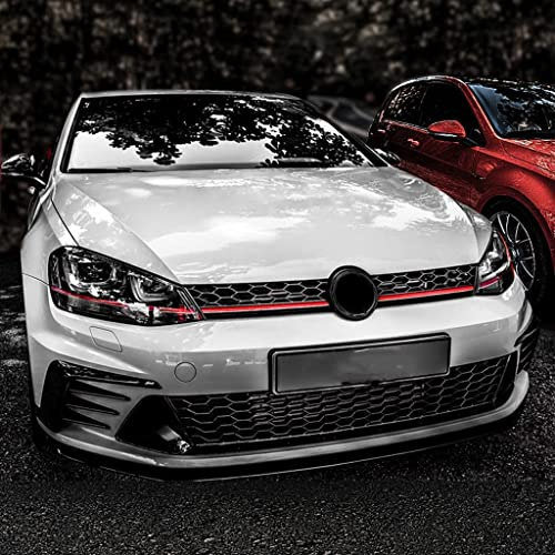 SABIB Auto Front Kühlergrille für VW Golf 7 GTI/GTD 2014 2015 2016 2017,Sport Kühlergrill Front Motorhaube Kühlergrill Auto Grill,A/BlackRed