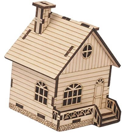 FELTECHELECTR 1 Satz Spieluhr selber Bauen Weihnachtsspielzeug aus Holz für Kinder DIY Weihnachtshaus Puzzle Kinderspielzeug Kinder rätsel pädagogisches Montagespielzeug DIY-Musik-Toolkit Modell