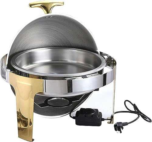FLTRGO 6L Buffets Chauffants, Chafing Dish Chauffe-Plat de Table Electrique pour Match de Football ou Réunion de Bureau, Idéal pour Conserve la Fraîcheur des Aliments