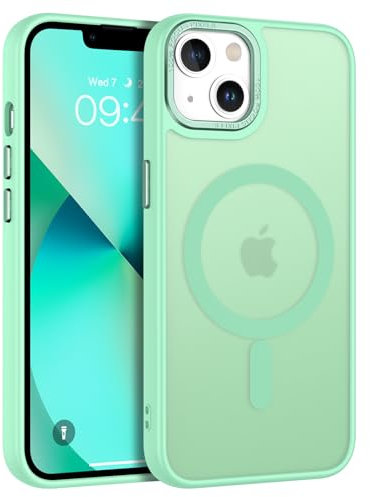 BENTOBEN Magnetic for iPhone 13 Case [Compatible with Magsafe] Translucent Matte Phone Case iPhone 13 Slim Fit Magnet Shockproof Women Men Girls Boys Protective Cover for iPhone 13 6.1, Mint Green