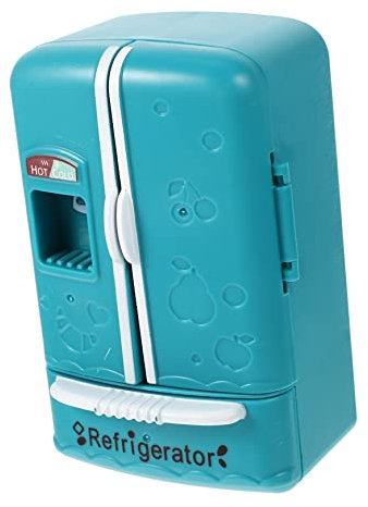 1:12 Scale Miniature Double Door Refrigerator Model, Abs Material Dollhouse Furniture for Diy, Kids Role Play, Bedroom Decor, and Dollhouse Collection