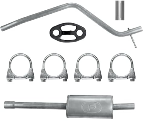Polmo Schalldämpferset Auspuff Mitteltopf für Dacia Logan 1 I 2003-12/2012 1.4 1.6 Stufenheck
