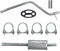 Polmo Schalldämpferset Auspuff Mitteltopf für Dacia Logan 1 I 2003-12/2012 1.4 1.6 Stufenheck