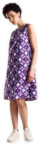 STREET ONE Damen A144094 Print Kleid Ärmellos, Bellflower Lilac, 40 EU