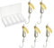 PATIKIL Fishing Spinners 1/4 oz, 5 Pack Single Hook Trout Lures Teardrop Fishing Lures Inline Spinner with Tackle Boxes for Freshwater Saltwater Fishing, Silver Tone