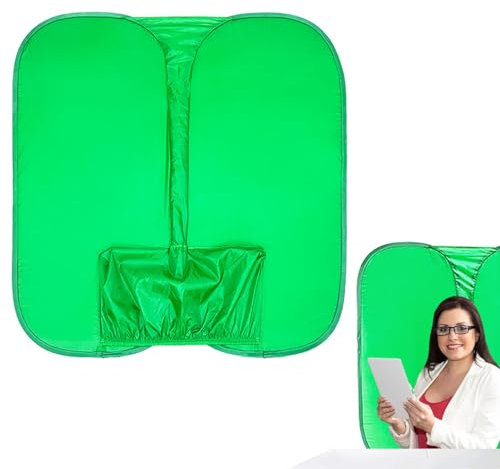 Greenscreen-Hintergrund – Streaming-Greenscreen-Stuhl | Faltbares Hintergrundblatt für Fotoshootings, lässt Sich an jedem Stuhl befestigen, knitterfrei, wendbar, Live-Streaming-Hintergründe, grün