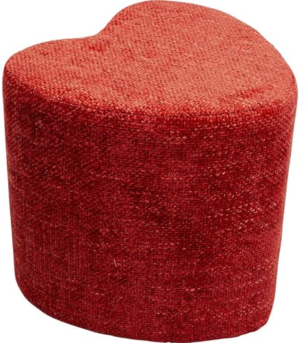 KARE Design Hocker Lovely, Rot, Sitzhocker, Ablage, Herzform, Wohnzimmer, Flur, 36x34x35 cm (H/B/T)