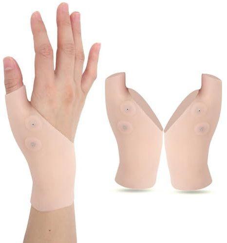 Silicone Pouce Poignet Orthèse, 2 pièces L'orthèse de poignet de protection en Silicone soulage la douleur pour l'arthrite de la main, le canal carpien, la ténosynovite, l'entorse de Compression