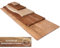 trelevo Holzplatte nach Maß 40-200 x 20-100 cm, Akazienholz massiv 35mm, naturfarben/nussbaumfarben, individueller Zuschnitt, Baumkantenplatte für Bastler und Heimwerker