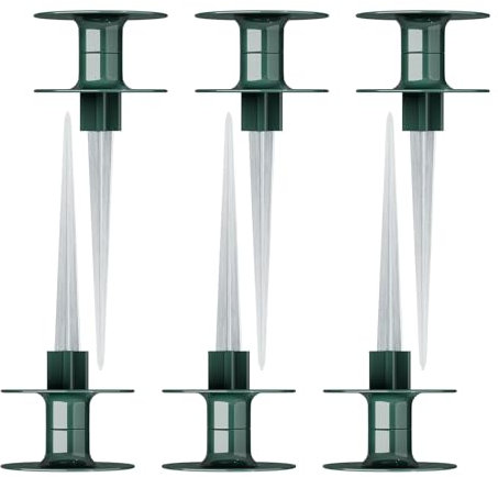 ENNSOO 2 Pack Hose Guard Stake 10 Inch Garden Hose Guide Spike Galvanised Metal Spike with Heavy Twist Lock Holds Garden Hose from Flower Beds for Plant Protection Yard Lawn