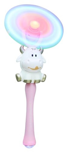 BESTonZON Windmühlen-Leuchtstab kinderspielzeug Fairy weihnac Glowstick Einhornblase Kleinkindspielzeug sensorisches Spielzeug Musik Licht Windmühle Spielzeug Zauberstäbe Plastik