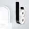 Porte Papier Toilette Mural, Rangement Papier Toilette pour 3 Rouleaux, Porte Papier WC sans Percage Noir