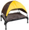 Outdoor Dog Bed,Upgraded Elevated Dog Bed with Canopy and Stable Anti-Slip Feet -Weatherproof Oxford Fabric House with Extra Carrying Bag, Breathable Cot for Camping