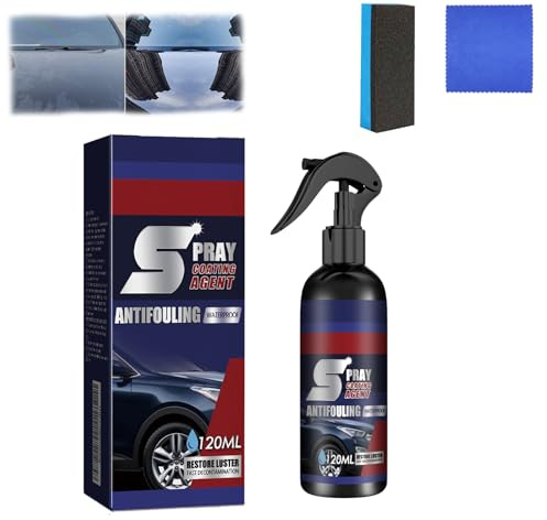 Multifunktionales Verlängerungsmittel für die Beschichtung - 3 in 1 Hochschutz Schnellautobeschichtspray, Plastikteile Renovierung Wachs, Autokratzerreparatur -Nanospray, 120 ml (1)