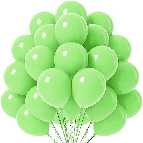 Ovanda Grüne Luftballons, Ballons Hochzeit Luftballons Salbeigrün 50 Stück 12 Zoll Ballons Grün für Grüne Themen Geburtstags Partyballon Hochzeits Babyparty Graduierung Party