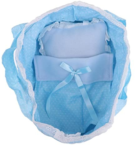 Lovely Dots Baby Puppe Schlafsack Set für 26-28cm Puppen Zubehör Blau