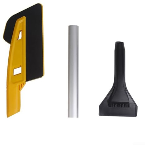 Homeponnew Pelle à neige 3 en 1 avec tête en éponge, poignée télescopique en alliage d'aluminium, réglable de 74 à 90 cm, outil de déneigement et de glace pour allées, chemins, surfaces extérieures,