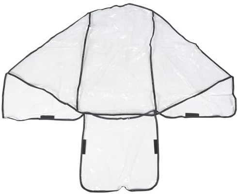 DECOMELODY Windschutzhülle mit Vorder und Rücksitzen aus Pvc für Zwillingskinderwagen Regenschutz mit Bequemer Installation für Schutz bei Regen und Wind