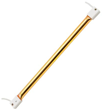 Lampe halogène 1000 W pour sèche-peinture infrarouge, lampe de rechange, compatible avec les modèles de projecteurs infrarouges pour peinture:DT-001 / SC-001 (tête carrée – jaune – 250 mm) (250MM)