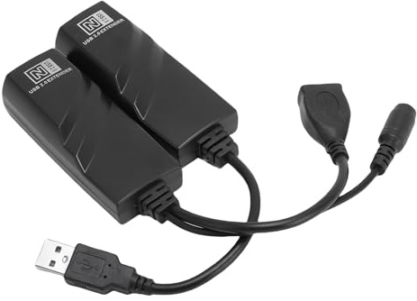 Fabater Extensor USB, Adaptador USB a Ethernet con Distancia de Transferencia de hasta 328,1 Pies Conexión de Cable de Red CAT5 CAT5E CAT6 Estable, Compatibilidad de Dispositivos (Enchufe de la UE)