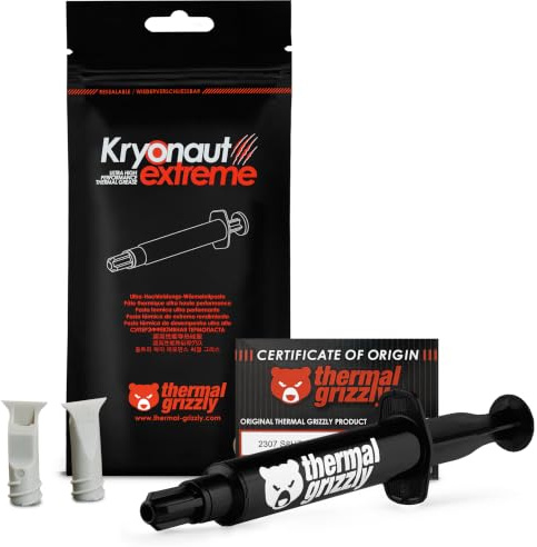 Thermal Grizzly Kryonaut Extreme 6g Pasta térmica CPU GPU | Overclocking extremo, sub-zero, CPU, GPU, alta conductividad térmica, no endurece, formato 6g