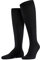 FALKE Herren Kniestrümpfe Airport M Kh Wolle Baumwolle lang einfarbig 1 Paar, Schwarz Black 3000, 41-42