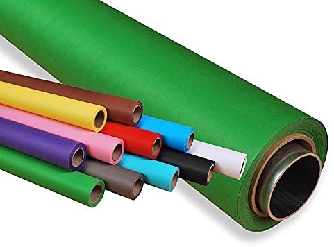 moderntex Fotostudio Papierhintergrund 160g/m², 11m x 2,72m grün, greenscreen, Hintergrundkarton