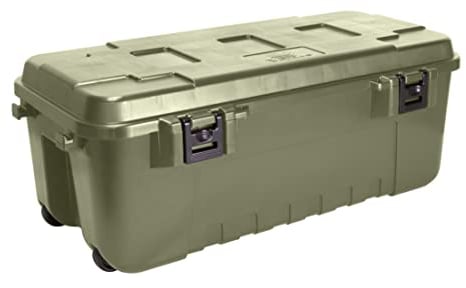 PLANO Sportsman's Trunk - Large 102ltr,Olive Drap Green, Military-Grade Storage Box with Lid, Heavy Duty, Large, Camping & Army Storage Trunks, Perfect for Hunting, Paintball, Airsoft or Home Storage