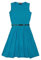 A2Z 4 Kids Girls Party Fashion Dresses with Free Belt Summer - Skater Sleeveless Turquoise 7-8